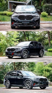 CONVERSION UPGRADE BODY KIT for BMW X5 G05 LCI 2023+ UPGRADE to X5M F95 LCI FACELIFT
Set includes:
Front Bumper Assembly
Front Grille
Side Skirts
Fender Flares
Rear Bumper Assembly
Rear Diffuser
Exhaust Tips
Material: Plastic
Note: Professional installation is required.