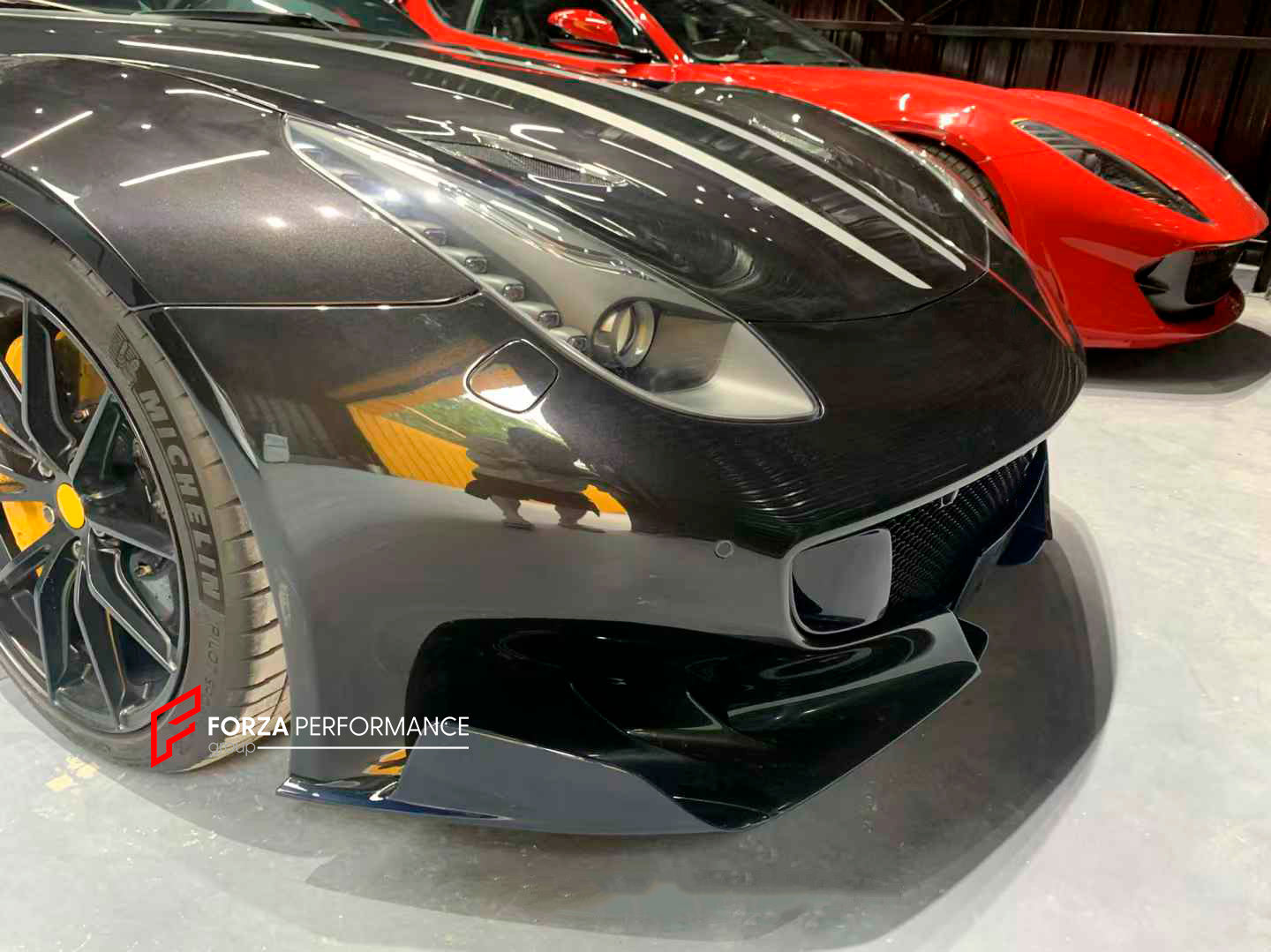 CONVERSION UPGRADE BODY KIT for FERRARI F12 BERLINETTA 2012 - 2017 upgrade to TDF
Set includes:
Front Lip
Front Bumper
Front Fenders
Side Skirts
Rear Spoiler
Rear Bumper
Rear Diffuser
Exhaust Tips
Material: Dry Carbon
Note: Professional installation is required.