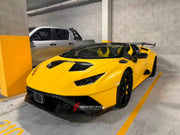CONVERSION UPGRADE CARBON BODY KIT for LAMBORGHINI HURACAN LP580 LP610 2014 - 2019 SPYDER upgrade to HURACAN STO LP 640
Set includes:
Front Lip
Front Bumper
Front Trunk with Air Inlets
Front Hood / Bonnet
Front Fenders
Front Fender Air Vents
Side Skirts
Rear Wing Spoiler
Rear Bumper
Exhaus System
Door Panels (for extra cost)
Side Mirror Covers (for extra cost)
Material: Dry Carbon + Fiberglass