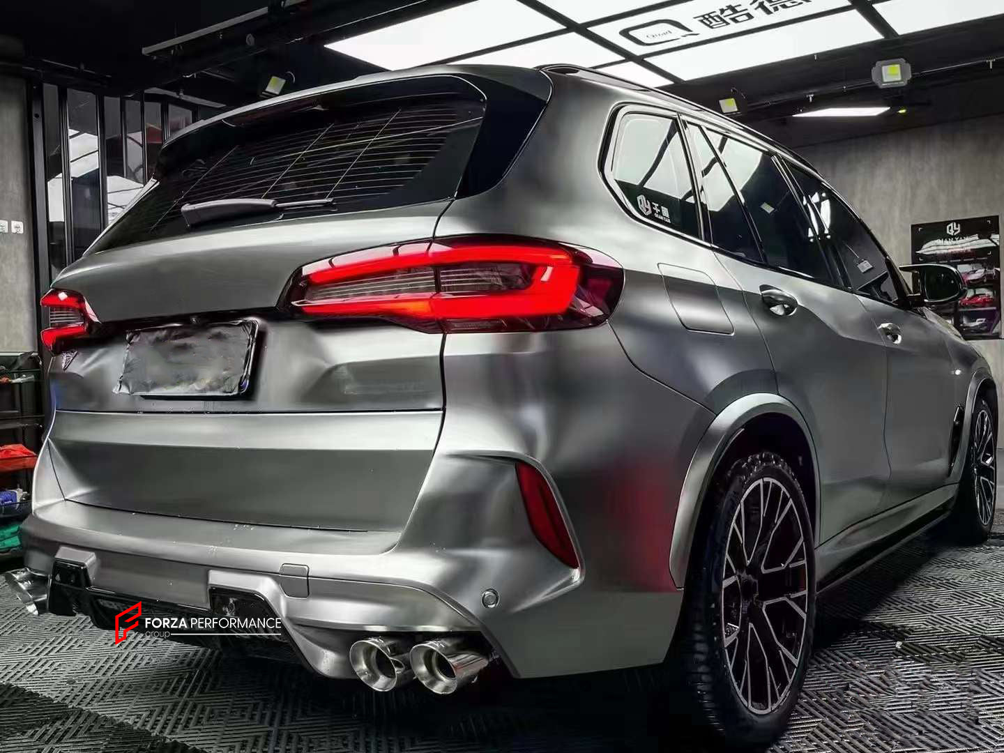 CONVERSION UPGRADE FACELIFT X5M BODY KIT FOR BMW X5 G05 2020+  Made in Taiwan  Set includes:  Front Bumper Assembly Fender Flares Side Skirts Rear Bumper Assembly Rear Diffuser Exhaust Tips