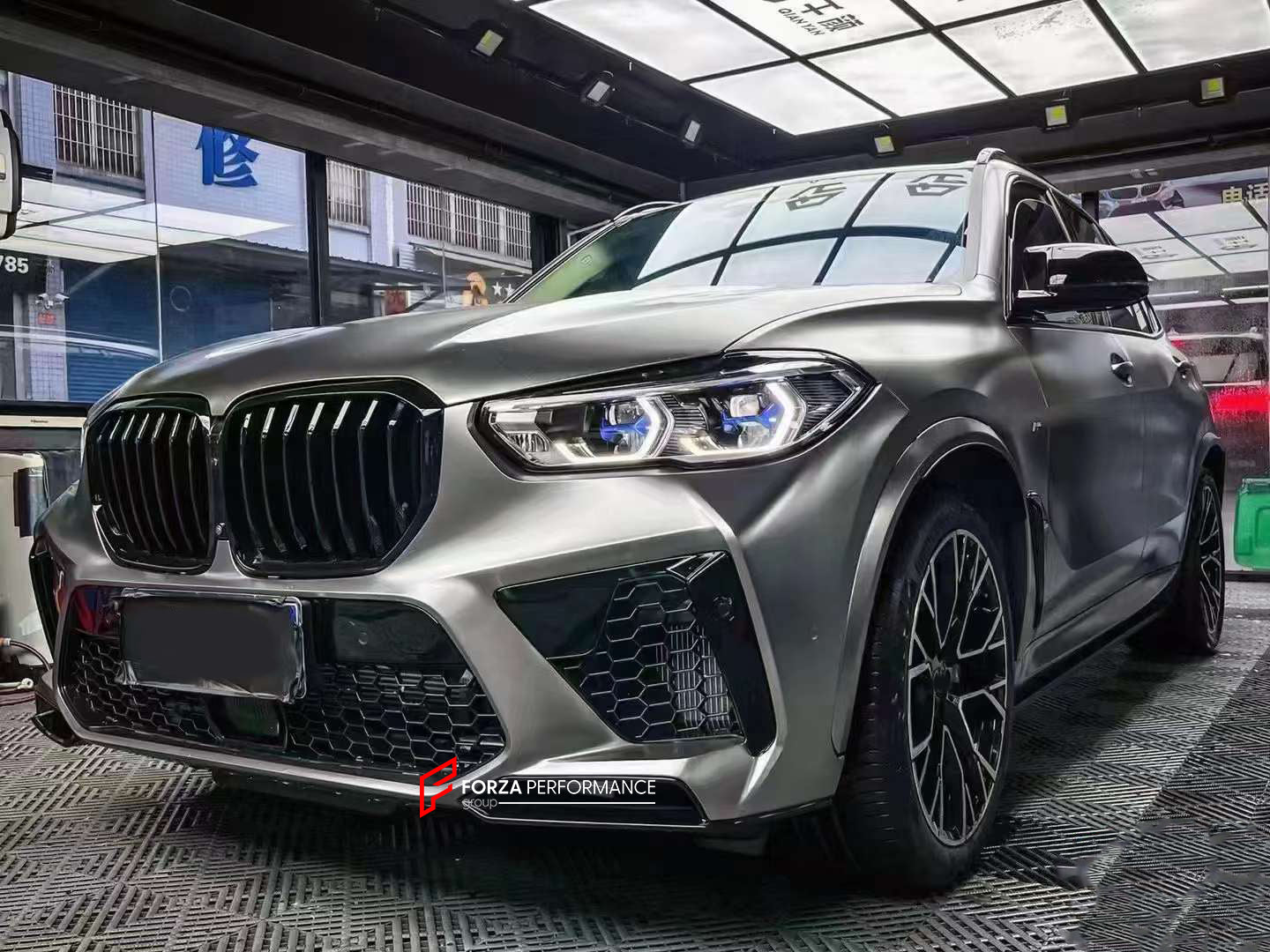 CONVERSION UPGRADE FACELIFT X5M BODY KIT FOR BMW X5 G05 2020+  Made in Taiwan  Set includes:  Front Bumper Assembly Fender Flares Side Skirts Rear Bumper Assembly Rear Diffuser Exhaust Tips