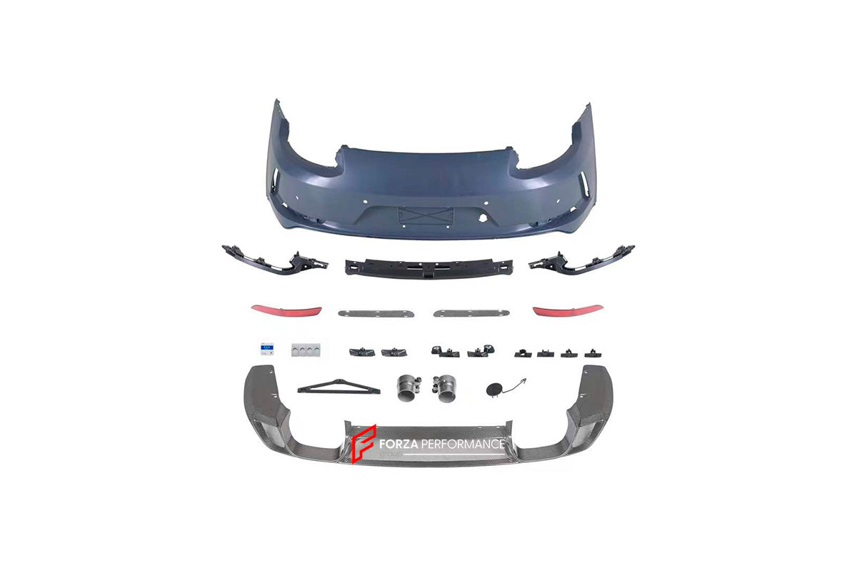 CONVERSION UPGRADE FACELIFT BODY KIT for PORSCHE 911 CARRERA 991.1 2012 - 2019 to 991.2 GT3 STYLE
Set includes:
Front Bumper Assembly
Rear Bumper Assembly
Material: Plastic
NOTE: Professional installation is required. Factory LED DRL must be reused