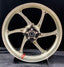 We manufacture premium quality forged motorcycle wheels rims for CFMOTO 450SR in any design, size, color.
Wheel sizes (motorcycle spec):
Front: 3.0 x 17
Rear: 4.0 x 17
Weight:
Front: 3.5 kg (7.72 lbs)
Rear: 4.55 kg (10.03 lbs)
Finishing: Gloss Bronze
Forza Performance Group engineers and manufactures each forged motorcycle wheel individually per order. This ensures precise fitment, uncompromised strength, and unique styling. Whether for racing, touring, or daily use — our wheels are built for both