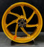 We manufacture premium quality forged motorcycle wheels rims for HONDA CBR1000RRR in any design, size, color.
Wheel sizes (motorcycle spec):
Front: 3.5 x 17
Rear: 6 x 17
Weight:
Front: 3.95 kg (8.71 lbs)
Rear: 4.75 kg (10.47 lbs)
Finishing: Gloss Gold
Forza Performance Group engineers and manufactures each forged motorcycle wheel individually per order. This ensures precise fitment, uncompromised strength, and unique styling. Whether for racing, touring, or daily use — our wheels are built for both