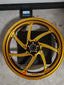 We manufacture premium quality forged motorcycle wheels rims for HONDA FORZA 750 in any design, size, color.
Wheel sizes (motorcycle spec):
Front: 3.5 x 17
Rear: 4.5 x 15
Weight:
Front: 3.65 kg (8.05 lbs)
Rear: 3.64 kg (8.02 lbs)
Finishing: Gloss Gold
Forza Performance Group engineers and manufactures each forged motorcycle wheel individually per order. This ensures precise fitment, uncompromised strength, and unique styling. Whether for racing, touring, or daily use — our wheels are built for both
