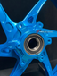 We manufacture premium quality forged motorcycle wheels rims for BMW M1000RR in any design, size, color.
Wheel sizes (motorcycle spec):
Front: 3.5 x 17
Rear: 6 x 17
Weight:
Front: 3.18 kg (7.01 lbs)
Rear: 4.18 kg (9.21 lbs)
Finishing: Gloss Sky Blue + Gloss Blue
Optional for an additional price: Dual-Color, Brushing, Chroming, Polishing, Carbon Barrel.
We offer motorcycle wheels in many sizes: 16, 17, 18, 19, 20, 21, 23, 26, 30, 32, and 34 inches. If you need a different size, please contact