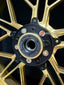 We manufacture premium quality forged motorcycle wheels rims for HONDA FORZA 750 in any design, size, color.
Wheel sizes (motorcycle spec):
Front: 3.5 x 17
Rear: 4.5 x 15
Weight:
Front: 5.31 kg (11,70 lbs)
Rear: 4.96 kg (10,93 lbs)
Finishing: Gloss Gold