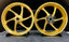 We manufacture premium quality forged motorcycle wheels rims for KTM 790 890 in any design, size, color.
Wheel sizes (motorcycle spec):
Front: 3.5 x 17
Rear: 5.5 x 17
Weight:
Front: 3.25 kg (7.16 lbs)
Rear: 4.65 kg (10.25 lbs)
Finishing: Gloss Gold
Forza Performance Group engineers and manufactures each forged motorcycle wheel individually per order. This ensures precise fitment, uncompromised strength, and unique styling. Whether for racing, touring, or daily use — our wheels are built for both pe