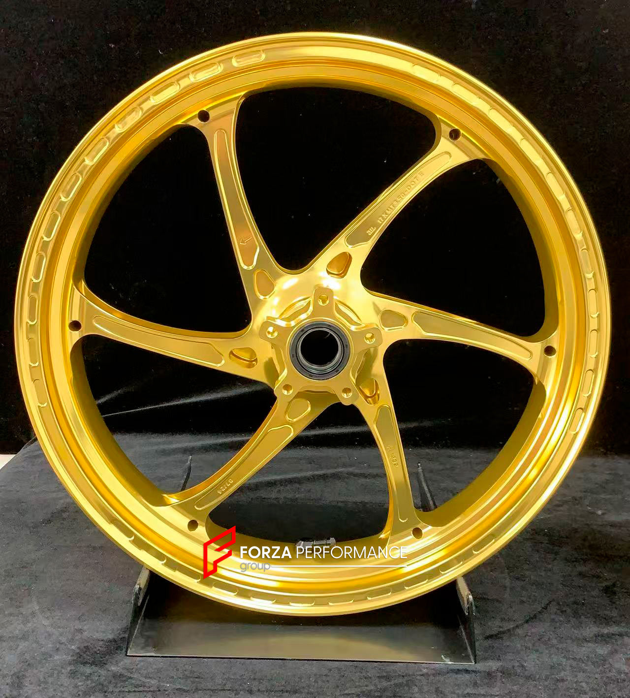 We manufacture premium quality forged motorcycle wheels rims for KTM 790 890 in any design, size, color.
Wheel sizes (motorcycle spec):
Front: 3.5 x 17
Rear: 5.5 x 17
Weight:
Front: 3.25 kg (7.16 lbs)
Rear: 4.65 kg (10.25 lbs)
Finishing: Gloss Gold
Forza Performance Group engineers and manufactures each forged motorcycle wheel individually per order. This ensures precise fitment, uncompromised strength, and unique styling. Whether for racing, touring, or daily use — our wheels are built for both pe