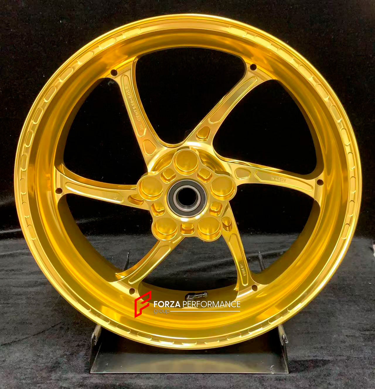 We manufacture premium quality forged motorcycle wheels rims for KTM 790 890 in any design, size, color.
Wheel sizes (motorcycle spec):
Front: 3.5 x 17
Rear: 5.5 x 17
Weight:
Front: 3.25 kg (7.16 lbs)
Rear: 4.65 kg (10.25 lbs)
Finishing: Gloss Gold
Forza Performance Group engineers and manufactures each forged motorcycle wheel individually per order. This ensures precise fitment, uncompromised strength, and unique styling. Whether for racing, touring, or daily use — our wheels are built for both pe