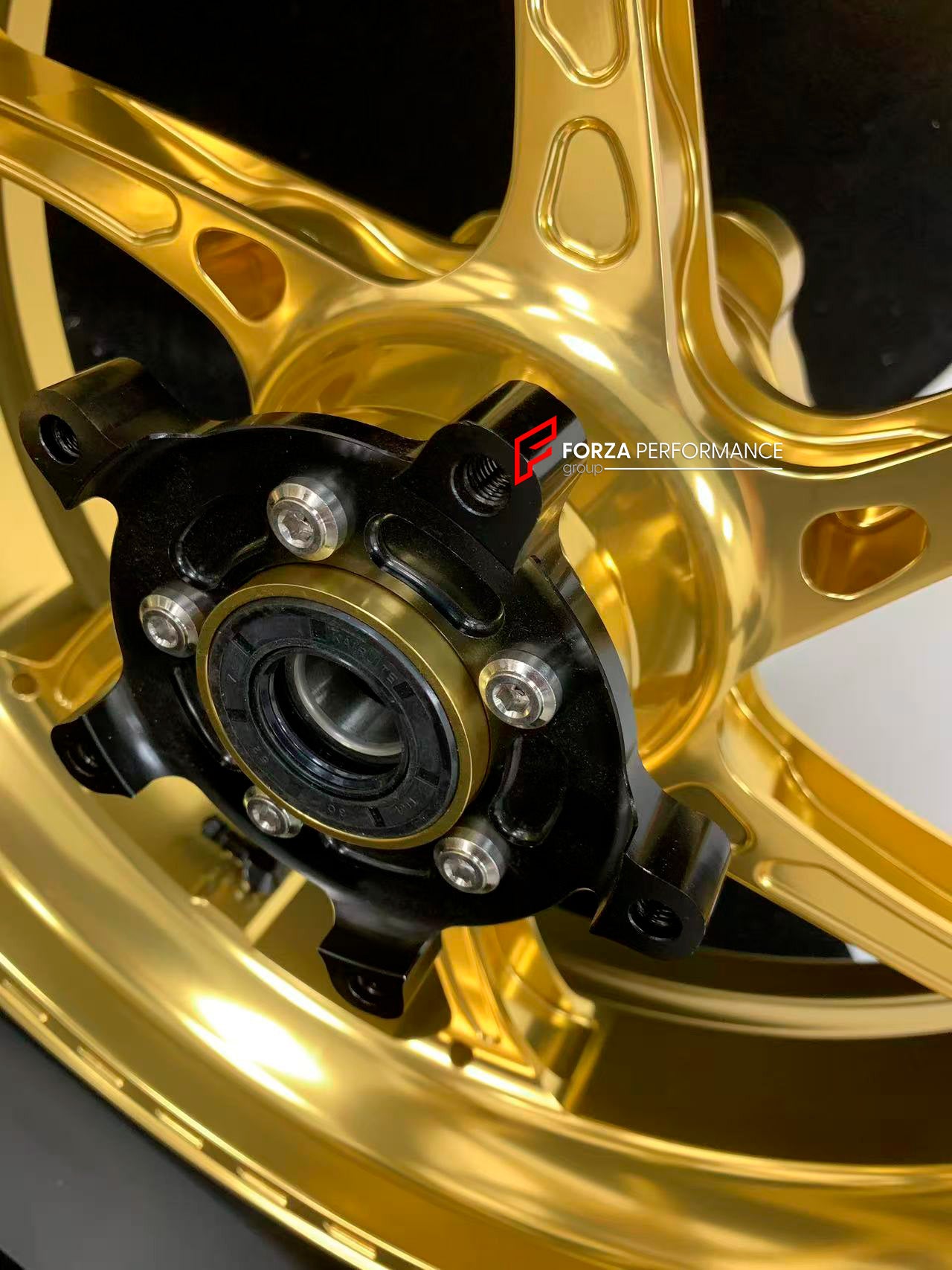We manufacture premium quality forged motorcycle wheels rims for KTM 790 890 in any design, size, color.
Wheel sizes (motorcycle spec):
Front: 3.5 x 17
Rear: 5.5 x 17
Weight:
Front: 3.25 kg (7.16 lbs)
Rear: 4.65 kg (10.25 lbs)
Finishing: Gloss Gold
Forza Performance Group engineers and manufactures each forged motorcycle wheel individually per order. This ensures precise fitment, uncompromised strength, and unique styling. Whether for racing, touring, or daily use — our wheels are built for both pe