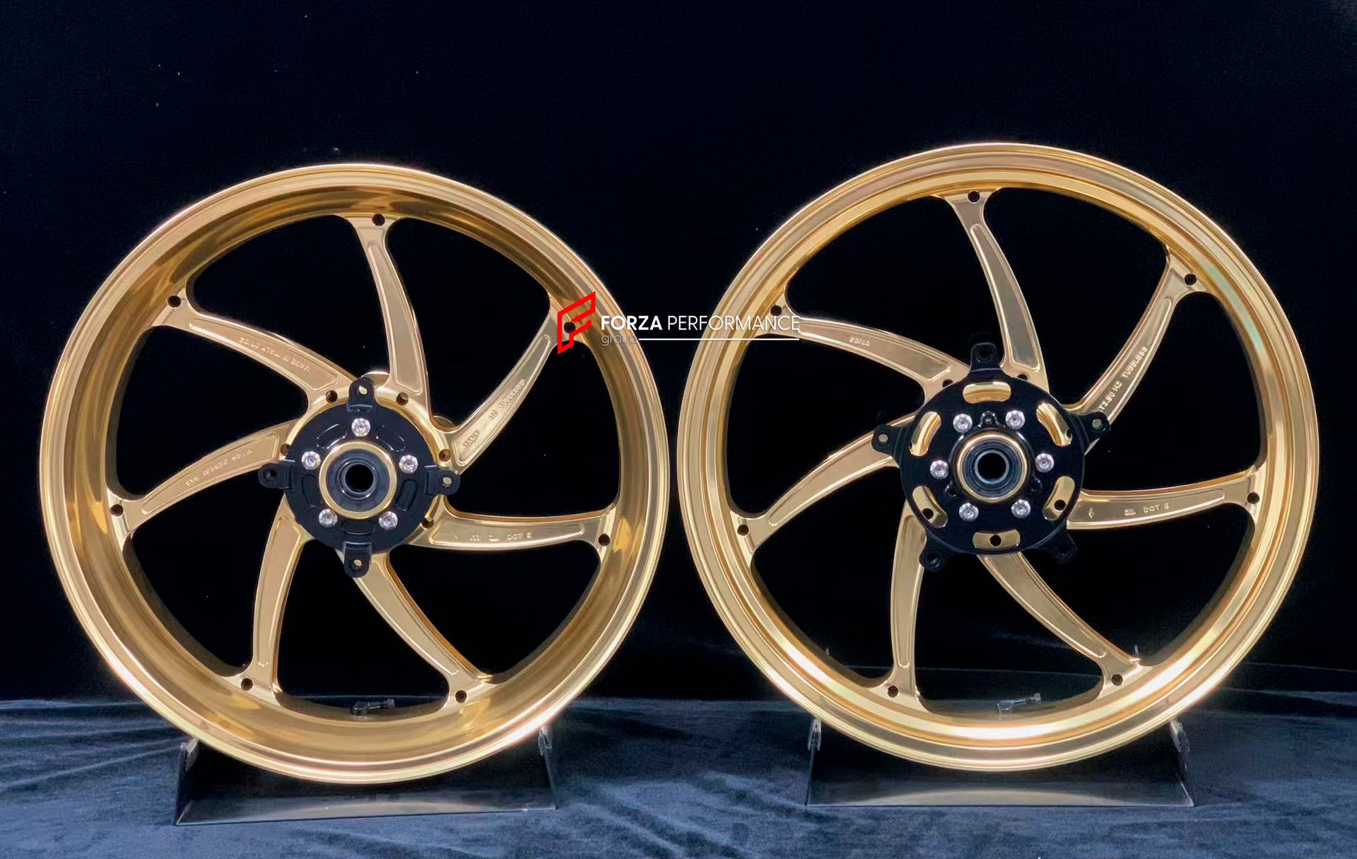 We manufacture premium quality forged motorcycle wheels rims for KAWASAKI NINJA Z900 SE Z900RS in any design, size, color.
Wheel sizes (motorcycle spec):
Front: 3.5 x 17
Rear: 5.5 x 17
Weight:
Front: 4.35 kg (9.48 lbs)
Rear: 4.8 kg (10.58 lbs)
Finishing: Satin Gold
Forza Performance Group engineers and manufactures each forged motorcycle wheel individually per order. This ensures precise fitment, uncompromised strength, and unique styling. Whether for racing, touring, or daily use — our wheels are