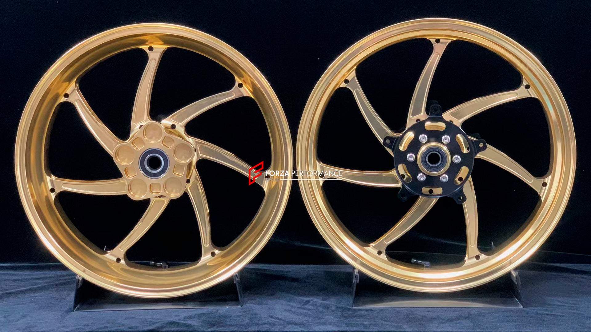 We manufacture premium quality forged motorcycle wheels rims for KAWASAKI NINJA Z900 SE Z900RS in any design, size, color.
Wheel sizes (motorcycle spec):
Front: 3.5 x 17
Rear: 5.5 x 17
Weight:
Front: 4.35 kg (9.48 lbs)
Rear: 4.8 kg (10.58 lbs)
Finishing: Satin Gold
Forza Performance Group engineers and manufactures each forged motorcycle wheel individually per order. This ensures precise fitment, uncompromised strength, and unique styling. Whether for racing, touring, or daily use — our wheels are