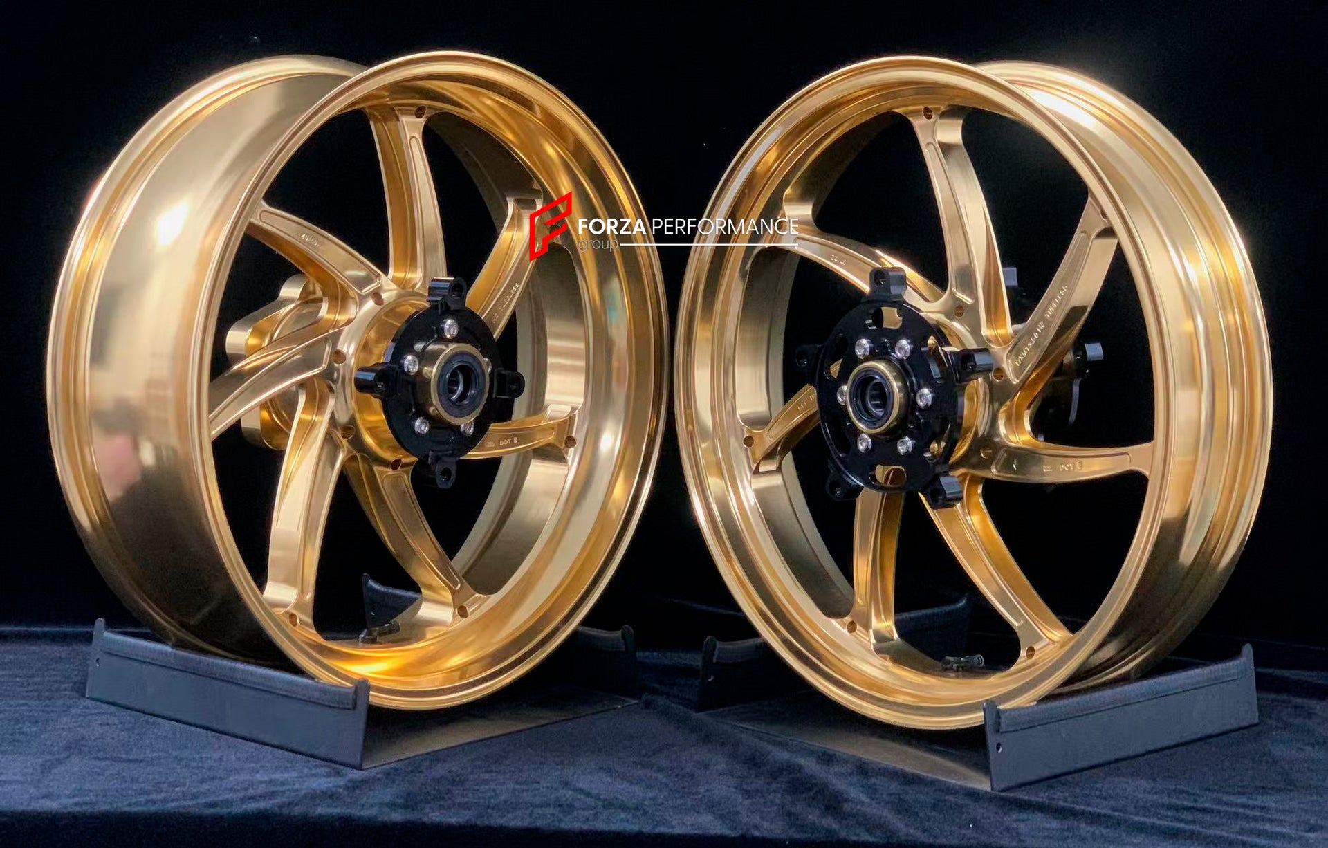 We manufacture premium quality forged motorcycle wheels rims for KAWASAKI NINJA Z900 SE Z900RS in any design, size, color.
Wheel sizes (motorcycle spec):
Front: 3.5 x 17
Rear: 5.5 x 17
Weight:
Front: 4.35 kg (9.48 lbs)
Rear: 4.8 kg (10.58 lbs)
Finishing: Satin Gold
Forza Performance Group engineers and manufactures each forged motorcycle wheel individually per order. This ensures precise fitment, uncompromised strength, and unique styling. Whether for racing, touring, or daily use — our wheels are