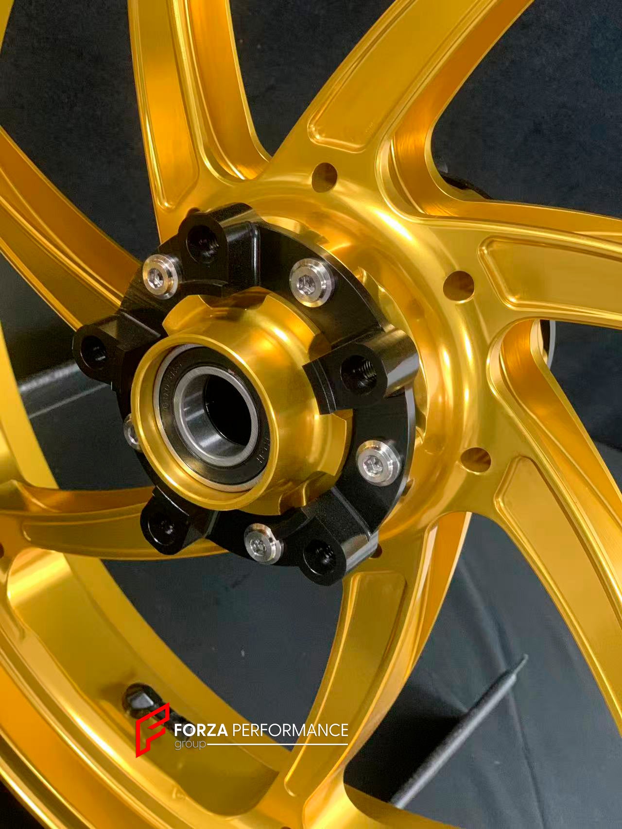 We manufacture premium quality forged motorcycle wheels rims for KAWASAKI ZX10R ZX10RR in any design, size, color.
Wheel sizes (motorcycle spec):
Front: 3.5 x 17
Rear: 6 x 17
Weight:
Front: 4.2 kg (19.26 lbs)
Rear: 5 kg (11.02 lbs)
Finishing: Satin Gold
Forza Performance Group engineers and manufactures each forged motorcycle wheel individually per order. This ensures precise fitment, uncompromised strength, and unique styling. Whether for racing, touring, or daily use — our wheels are built for bo