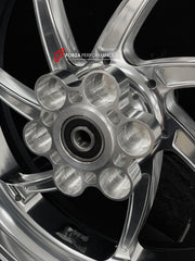 We manufacture premium quality forged motorcycle wheels rims for KAWASAKI ZX4R ZX4RSE in any design, size, color.
Wheel sizes (motorcycle spec):
Front: 3.5 x 17
Rear: 4.5 x 17
Weight:
Front: 4.7 kg (10.36 lbs)
Rear: 4.85 kg (10.69 lbs)
Finishing: Gloss Silver
Forza Performance Group engineers and manufactures each forged motorcycle wheel individually per order. This ensures precise fitment, uncompromised strength, and unique styling. Whether for racing, touring, or daily use — our wheels are built