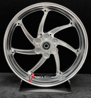 We manufacture premium quality forged motorcycle wheels rims for KAWASAKI ZX4R ZX4RSE in any design, size, color.
Wheel sizes (motorcycle spec):
Front: 3.5 x 17
Rear: 4.5 x 17
Weight:
Front: 4.7 kg (10.36 lbs)
Rear: 4.85 kg (10.69 lbs)
Finishing: Gloss Silver
Forza Performance Group engineers and manufactures each forged motorcycle wheel individually per order. This ensures precise fitment, uncompromised strength, and unique styling. Whether for racing, touring, or daily use — our wheels are built