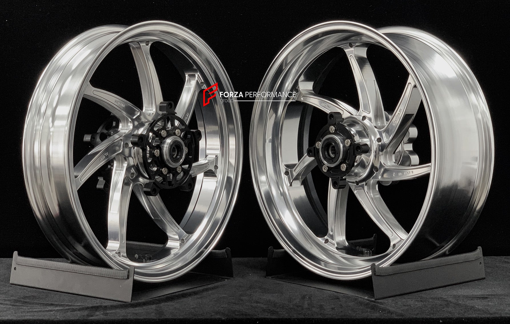 We manufacture premium quality forged motorcycle wheels rims for KAWASAKI ZX4R ZX4RSE in any design, size, color.
Wheel sizes (motorcycle spec):
Front: 3.5 x 17
Rear: 4.5 x 17
Weight:
Front: 4.7 kg (10.36 lbs)
Rear: 4.85 kg (10.69 lbs)
Finishing: Gloss Silver
Forza Performance Group engineers and manufactures each forged motorcycle wheel individually per order. This ensures precise fitment, uncompromised strength, and unique styling. Whether for racing, touring, or daily use — our wheels are built
