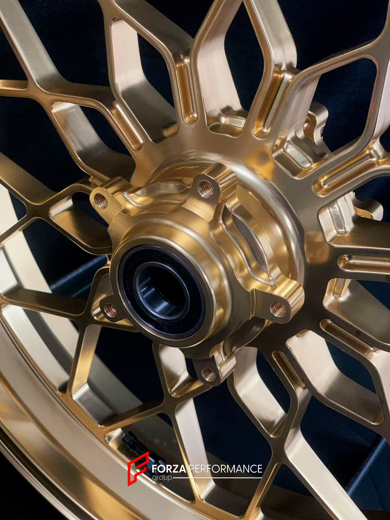 We manufacture premium quality forged motorcycle wheels rims for MV AGUSTA in any design, size, color.
Wheel sizes (motorcycle spec):
Front: 3.5 x 17
Rear: 5.5 x 17
Weight:
Front: 4.15 kg (9.15 lbs)
Rear: 4.85 kg (10.69 lbs)
Finishing: Satin Gold
Forza Performance Group engineers and manufactures each forged motorcycle wheel individually per order. This ensures precise fitment, uncompromised strength, and unique styling. Whether for racing, touring, or daily use — our wheels are built for both perf
