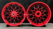 We manufacture premium quality forged motorcycle wheels rims for MV AGUSTA in any design, size, color.
Wheel sizes (motorcycle spec):
Front: 3.5 x 17
Rear: 5.5 x 17
Weight:
Front: 4.25 kg (9.37 lbs)
Rear: 4.9 kg (10.8 lbs)
Finishing Gloss Red
Forza Performance Group engineers and manufactures each forged motorcycle wheel individually per order. This ensures precise fitment, uncompromised strength, and unique styling. Whether for racing, touring, or daily use — our wheels are built for both performa