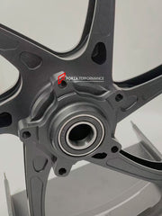 We manufacture premium quality forged motorcycle wheels rims for MV AGUSTA in any design, size, color.
Wheel sizes (motorcycle spec):
Front: 3.5 x 17
Rear: 5.5 x 17
Weight:
Front: 3.7 kg (8.16 lbs)
Rear: 3.65 kg (8.05 lbs)
Finishing: Matt Black
Forza Performance Group engineers and manufactures each forged motorcycle wheel individually per order. This ensures precise fitment, uncompromised strength, and unique styling. Whether for racing, touring, or daily use — our wheels are built for both perfor