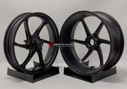 We manufacture premium quality forged motorcycle wheels rims for MV AGUSTA in any design, size, color.
Wheel sizes (motorcycle spec):
Front: 3.5 x 17
Rear: 5.5 x 17
Weight:
Front: 3.7 kg (8.16 lbs)
Rear: 3.65 kg (8.05 lbs)
Finishing: Matt Black
Forza Performance Group engineers and manufactures each forged motorcycle wheel individually per order. This ensures precise fitment, uncompromised strength, and unique styling. Whether for racing, touring, or daily use — our wheels are built for both perfor