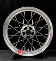 We manufacture premium quality forged motorcycle wheels rims for TRIUMPH in any design, size, color.
Wheel sizes (motorcycle spec):
Front: 3.5 x 17
Rear: 7.5 x 16
Weight:
Front: 6.95 kg (15.32 lbs)
Rear: 10.7 kg (23.59 lbs)
Finishing: Gloss Silver
Forza Performance Group engineers and manufactures each forged motorcycle wheel individually per order. This ensures precise fitment, uncompromised strength, and unique styling. Whether for racing, touring, or daily use — our wheels are built for both per