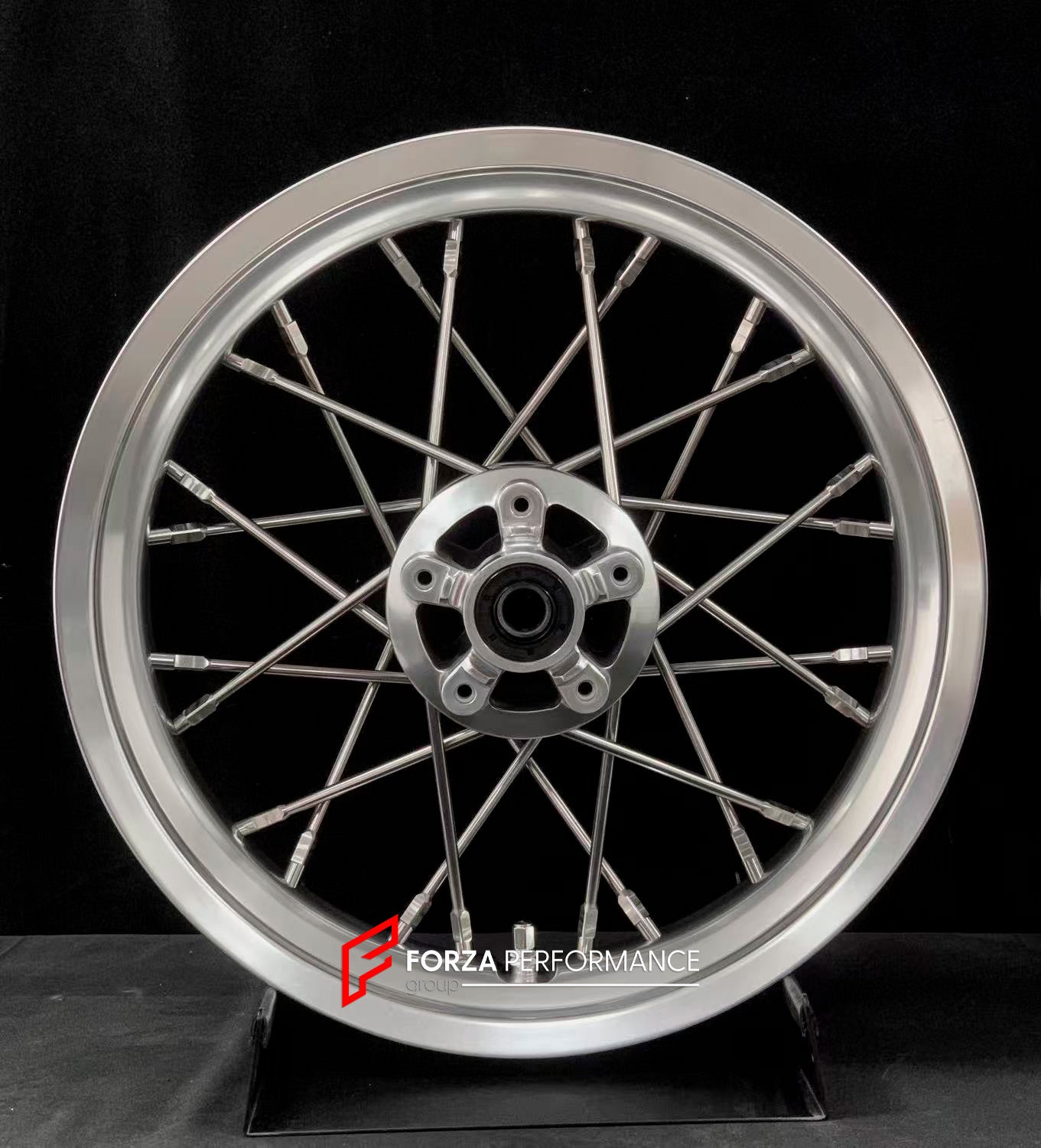 We manufacture premium quality forged motorcycle wheels rims for TRIUMPH in any design, size, color.
Wheel sizes (motorcycle spec):
Front: 3.5 x 17
Rear: 7.5 x 16
Weight:
Front: 6.95 kg (15.32 lbs)
Rear: 10.7 kg (23.59 lbs)
Finishing: Gloss Silver
Forza Performance Group engineers and manufactures each forged motorcycle wheel individually per order. This ensures precise fitment, uncompromised strength, and unique styling. Whether for racing, touring, or daily use — our wheels are built for both per