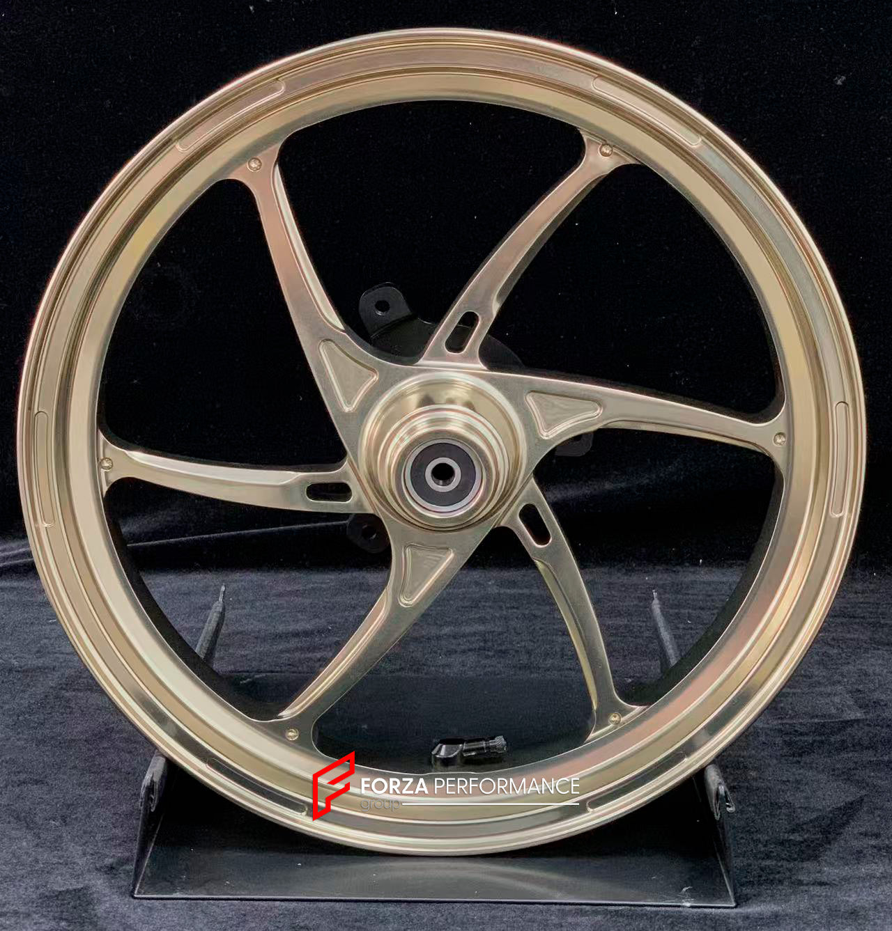 We manufacture premium quality forged motorcycle wheels rims for YAMAHA in any design, size, color.
Wheel sizes (motorcycle spec):
Front: 2.5 x 14
Rear: 3.5 x 14
Weight:
Front: 2.7 kg (5.95 lbs)
Rear: 2.85 kg (6.28 lbs)
Finishing: Gloss Bronze
Forza Performance Group engineers and manufactures each forged motorcycle wheel individually per order. This ensures precise fitment, uncompromised strength, and unique styling. Whether for racing, touring, or daily use — our wheels are built for both perform