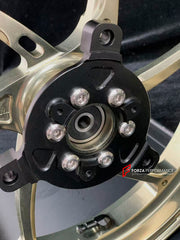 We manufacture premium quality forged motorcycle wheels rims for YAMAHA in any design, size, color.
Wheel sizes (motorcycle spec):
Front: 2.5 x 14
Rear: 3.5 x 14
Weight:
Front: 2.7 kg (5.95 lbs)
Rear: 2.85 kg (6.28 lbs)
Finishing: Gloss Bronze
Forza Performance Group engineers and manufactures each forged motorcycle wheel individually per order. This ensures precise fitment, uncompromised strength, and unique styling. Whether for racing, touring, or daily use — our wheels are built for both perform
