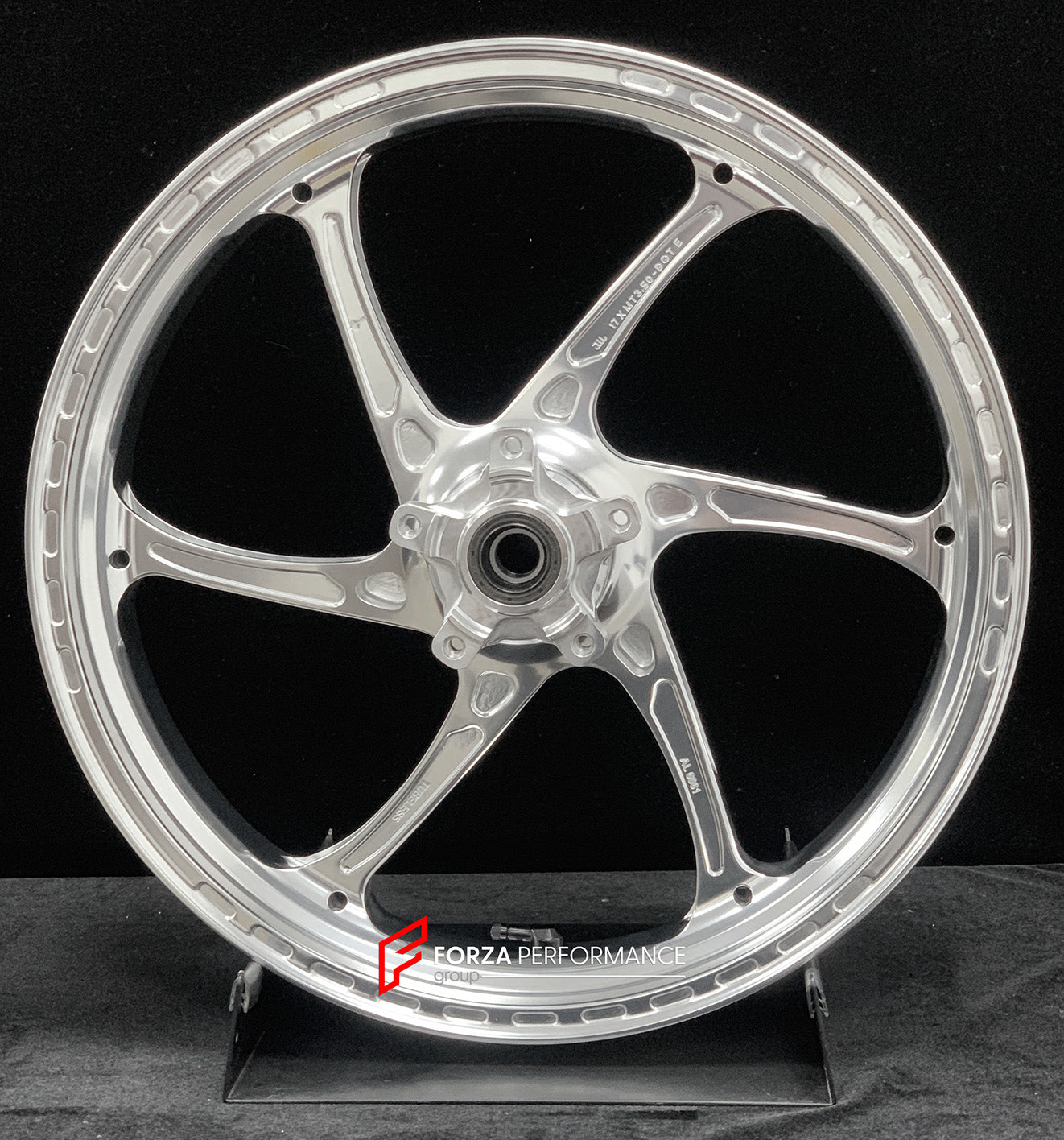 We manufacture premium quality forged motorcycle wheels rims for TRIUMPH in any design, size, color.
Wheel sizes (motorcycle spec):
Front: 3.5 x 17
Rear: 5.5 x 17
Weight:
Front: 3.95 kg (8.7 lbs)
Rear: 4.8 kg (10.58 lbs)
Finishing: Gloss Silver
Forza Performance Group engineers and manufactures each forged motorcycle wheel individually per order. This ensures precise fitment, uncompromised strength, and unique styling. Whether for racing, touring, or daily use — our wheels are built for both perfor