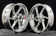 We manufacture premium quality forged motorcycle wheels rims for TRIUMPH in any design, size, color.
Wheel sizes (motorcycle spec):
Front: 3.5 x 17
Rear: 5.5 x 17
Weight:
Front: 3.95 kg (8.7 lbs)
Rear: 4.8 kg (10.58 lbs)
Finishing: Gloss Silver
Forza Performance Group engineers and manufactures each forged motorcycle wheel individually per order. This ensures precise fitment, uncompromised strength, and unique styling. Whether for racing, touring, or daily use — our wheels are built for both perfor
