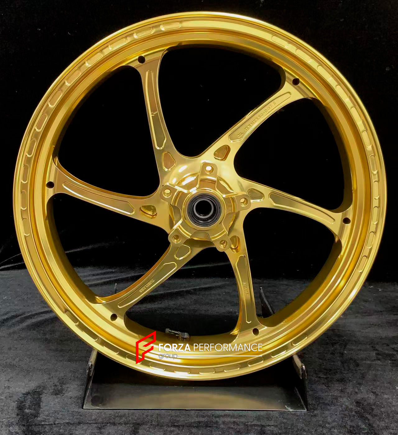 We manufacture premium quality forged motorcycle wheels rims for TRIUMPH in any design, size, color.
Wheel sizes (motorcycle spec):
Front: 3.5 x 17
Rear: 5.5 x 17
Weight:
Front: 3.9 kg (8.6 lbs)
Rear: 4.8 kg (10.58 lbs)
Finishing: Gloss Black
Forza Performance Group engineers and manufactures each forged motorcycle wheel individually per order. This ensures precise fitment, uncompromised strength, and unique styling. Whether for racing, touring, or daily use — our wheels are built for both performa