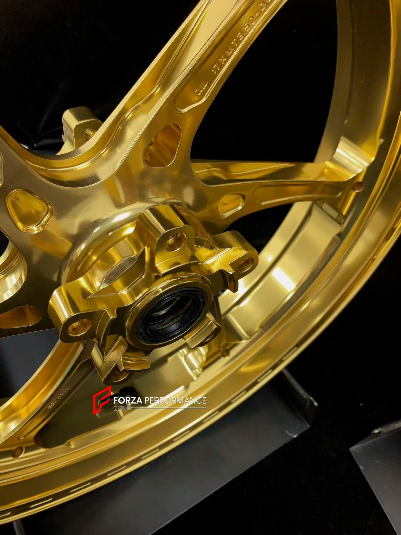 We manufacture premium quality forged motorcycle wheels rims for TRIUMPH in any design, size, color.
Wheel sizes (motorcycle spec):
Front: 3.5 x 17
Rear: 5.5 x 17
Weight:
Front: 3.9 kg (8.6 lbs)
Rear: 4.8 kg (10.58 lbs)
Finishing: Gloss Black
Forza Performance Group engineers and manufactures each forged motorcycle wheel individually per order. This ensures precise fitment, uncompromised strength, and unique styling. Whether for racing, touring, or daily use — our wheels are built for both performa