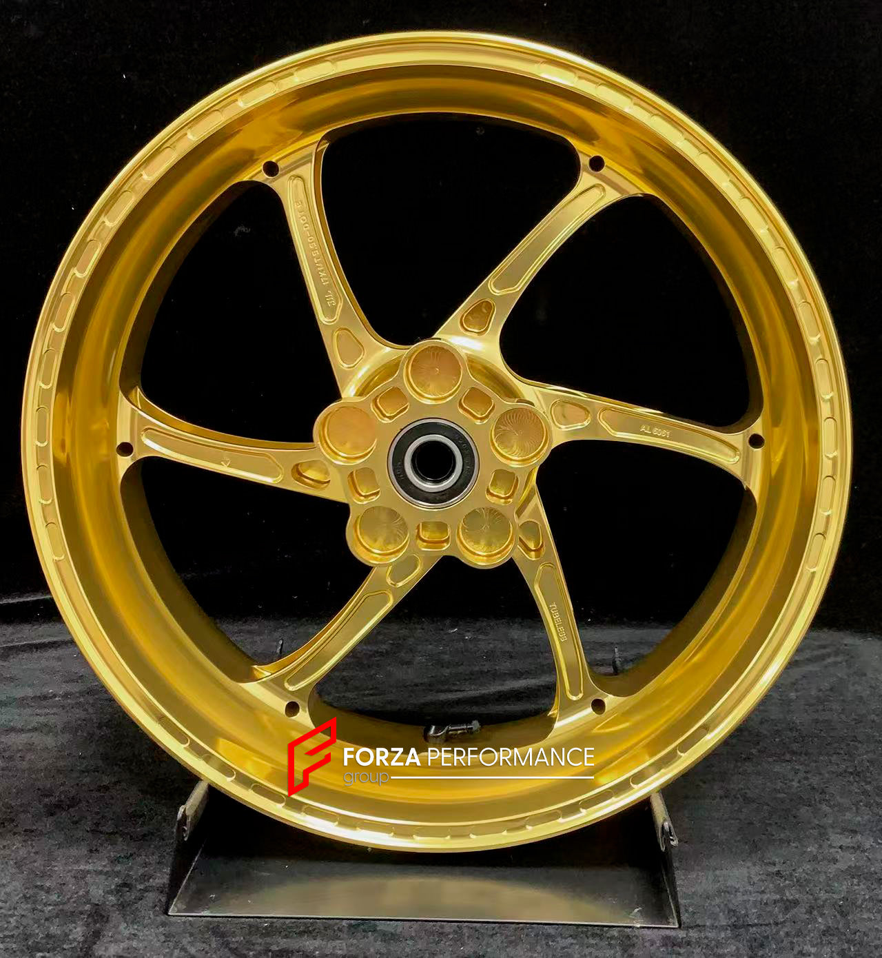 We manufacture premium quality forged motorcycle wheels rims for TRIUMPH in any design, size, color.
Wheel sizes (motorcycle spec):
Front: 3.5 x 17
Rear: 5.5 x 17
Weight:
Front: 3.9 kg (8.6 lbs)
Rear: 4.8 kg (10.58 lbs)
Finishing: Gloss Black
Forza Performance Group engineers and manufactures each forged motorcycle wheel individually per order. This ensures precise fitment, uncompromised strength, and unique styling. Whether for racing, touring, or daily use — our wheels are built for both performa