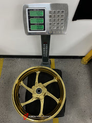 We manufacture premium quality forged motorcycle wheels rims for TRIUMPH in any design, size, color.
Wheel sizes (motorcycle spec):
Front: 3.5 x 17
Rear: 5.5 x 17
Weight:
Front: 3.9 kg (8.6 lbs)
Rear: 4.8 kg (10.58 lbs)
Finishing: Gloss Black
Forza Performance Group engineers and manufactures each forged motorcycle wheel individually per order. This ensures precise fitment, uncompromised strength, and unique styling. Whether for racing, touring, or daily use — our wheels are built for both performa