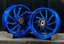 We manufacture premium quality forged motorcycle wheels rims for YAMAHA in any design, size, color.
Wheel sizes (motorcycle spec):
Front: 3.5 x 15
Rear: 4 x 14
Weight:
Front: 3.95 kg (8.71 lbs)
Rear: 3.85 kg (8.49 lbs)
Finishing: Gloss Blue
Forza Performance Group engineers and manufactures each forged motorcycle wheel individually per order. This ensures precise fitment, uncompromised strength, and unique styling. Whether for racing, touring, or daily use — our wheels are built for both performanc