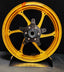 We manufacture premium quality forged motorcycle wheels rims for YAMAHA in any design, size, color.
Wheel sizes (motorcycle spec):
Front: 3.5 x 15
Rear: 4.5 x 15
Weight:
Front: 3.6 kg (7.94 lbs)
Rear: 4.75 kg (10.47 lbs)
Finishing: Gloss Gold
Forza Performance Group engineers and manufactures each forged motorcycle wheel individually per order. This ensures precise fitment, uncompromised strength, and unique styling. Whether for racing, touring, or daily use — our wheels are built for both performa
