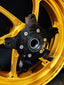 We manufacture premium quality forged motorcycle wheels rims for YAMAHA in any design, size, color.
Wheel sizes (motorcycle spec):
Front: 3.5 x 15
Rear: 4.5 x 15
Weight:
Front: 3.6 kg (7.94 lbs)
Rear: 4.75 kg (10.47 lbs)
Finishing: Gloss Gold
Forza Performance Group engineers and manufactures each forged motorcycle wheel individually per order. This ensures precise fitment, uncompromised strength, and unique styling. Whether for racing, touring, or daily use — our wheels are built for both performa