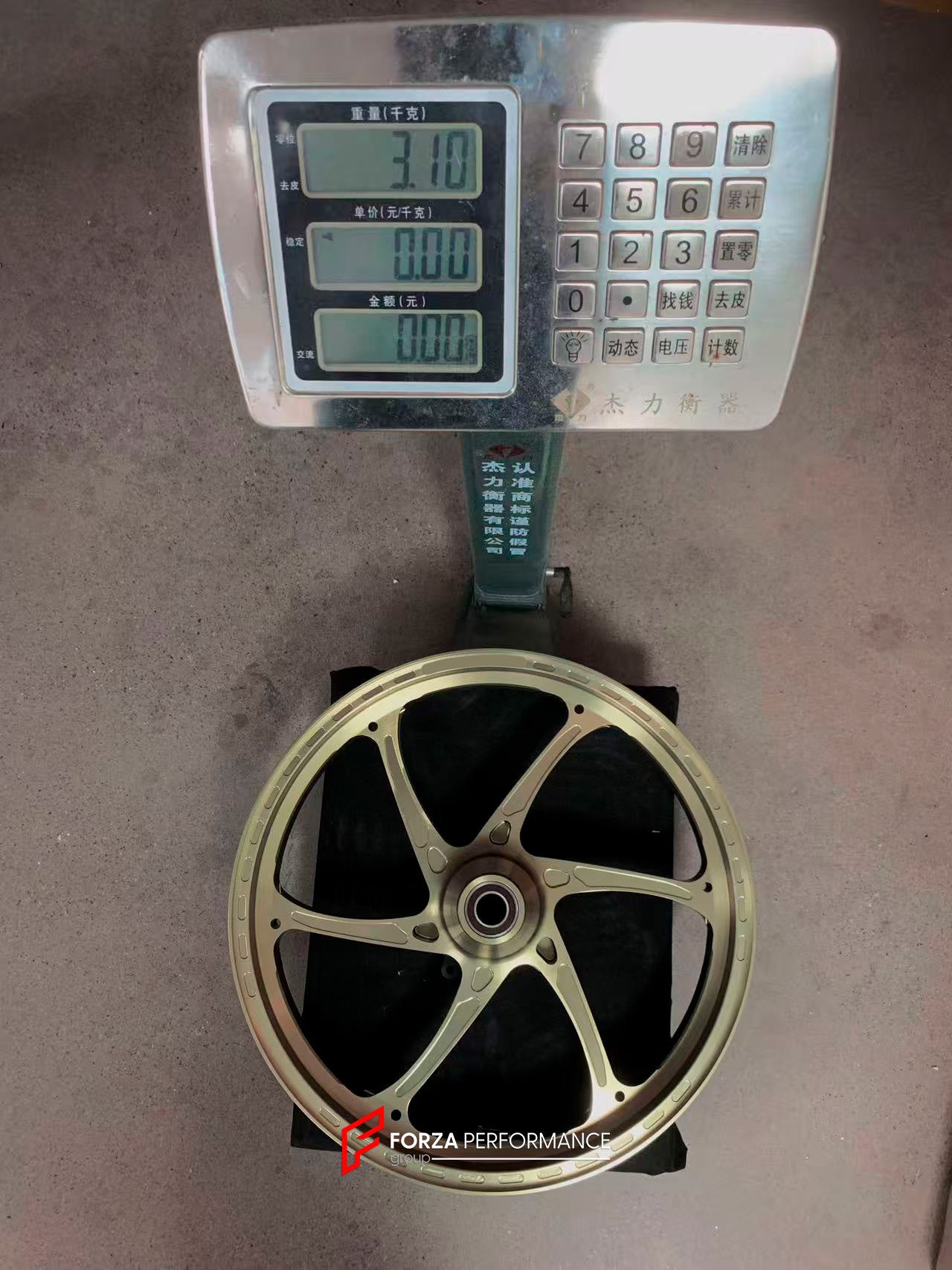 We manufacture premium quality forged motorcycle wheels rims for YAMAHA in any design, size, color.
Wheel sizes (motorcycle spec):
Front: 3 x 17
Rear: 4 x 17
Weight:
Front: 3.1 kg (6.83 lbs)
Rear: 3.55 kg (7.83 lbs)
Finishing: Satin Bronze
Forza Performance Group engineers and manufactures each forged motorcycle wheel individually per order. This ensures precise fitment, uncompromised strength, and unique styling. Whether for racing, touring, or daily use — our wheels are built for both performance