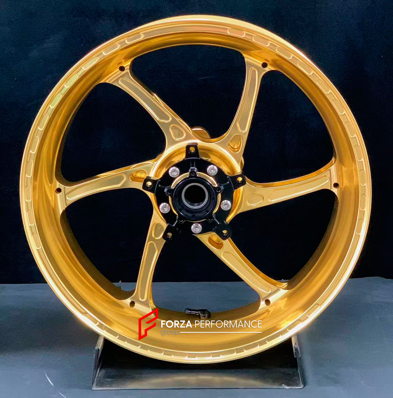 We manufacture premium quality forged motorcycle wheels rims for YAMAHA in any design, size, color.
Wheel sizes (motorcycle spec):
Front: 3.5 x 17
Rear: 6 x 17
Weight:
Front: 3.95 kg (8.7 lbs)
Rear: 4.9 kg (10.8 lbs)
Finishing: Gloss Gold
Forza Performance Group engineers and manufactures each forged motorcycle wheel individually per order. This ensures precise fitment, uncompromised strength, and unique styling. Whether for racing, touring, or daily use — our wheels are built for both performance a