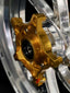We manufacture premium quality forged motorcycle wheels rims for YAMAHA in any design, size, color.
Wheel sizes (motorcycle spec):
Front: 3.5 x 15
Rear: 4.5 x 15
Weight:
Front: 3.5 kg (7.72 lbs)
Rear: 4.75 kg (10.47 lbs)
Finishing: Gloss Silver
Forza Performance Group engineers and manufactures each forged motorcycle wheel individually per order. This ensures precise fitment, uncompromised strength, and unique styling. Whether for racing, touring, or daily use — our wheels are built for both perfor