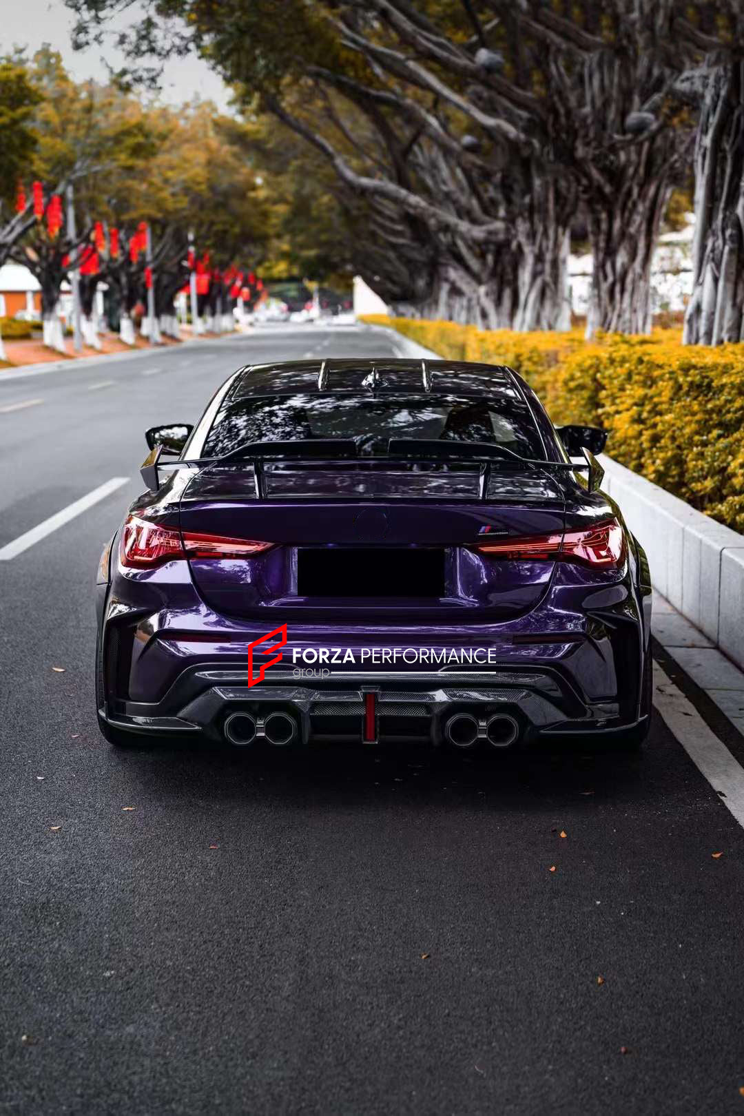 WIDE CARBON BODY KIT for BMW M4 G82/G83 2021+  Set includes:  Front Bumper Wide Fenders Side Skirts Rear Bumper Exhaust Tips