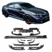 DRY CARBON AERO KIT for BMW M5 G90 G99 2024+
Set includes:
Front Lip
Front Bumper Trims
Side Skirts
Rear Diffuser
Material: Dry Carbon
Note: Professional installation is required
