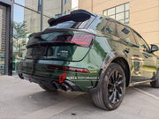 DRY CARBON BODY KIT for AUDI Q5 2023  Set includes:  Hood Front Lip Front Canards Front Air Vents Mirror Covers Side Fenders Side Skirts Roof Spoiler Rear Spoiler Rear Diffuser Exhaust Tips
