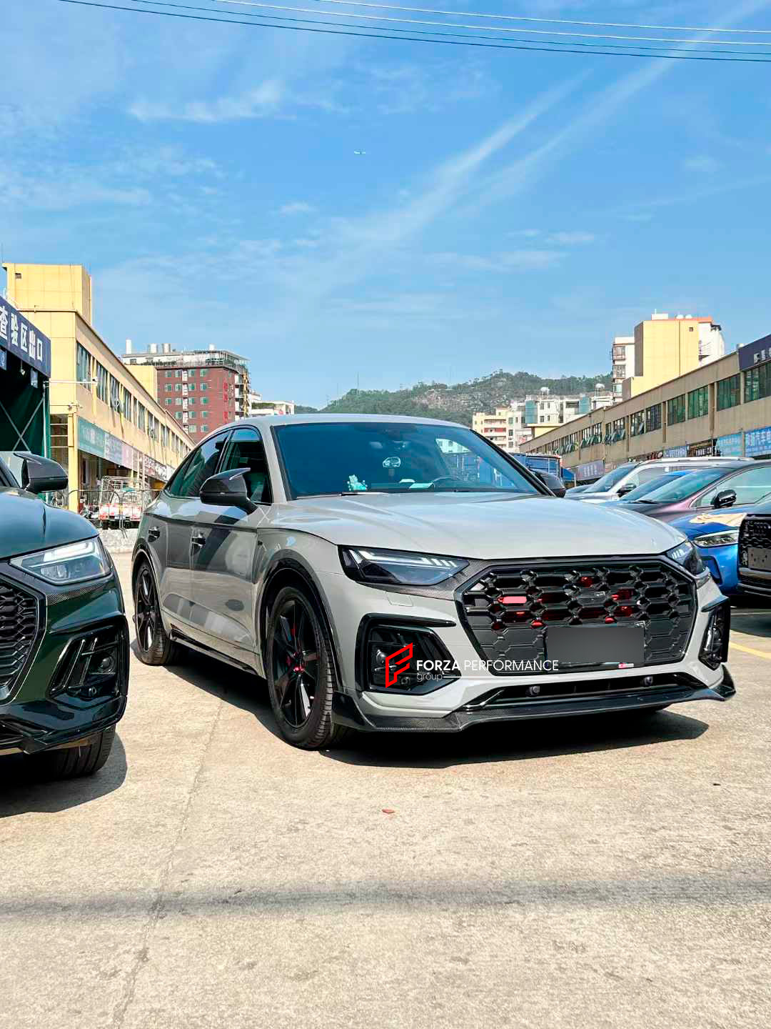 DRY CARBON BODY KIT for AUDI Q5 FY FACELIFT 2020+
Set includes: 
Front Lip
Front Grille
Hood
Wheel Arch Flares
Rear Diffuser
Exhaust Tips
Material: Dry Carbon
NOTE: Professional installation is required
Payment ►
Visa
Mastercard
PayPal with a credit card (add 4.4% at checkout)
Payoneer
Cryptocurrency
Shipment ►
By express DHL/UPS/TNT/FedEx
To the local international airport
Special line by air
Special line by the sea
To Europe and the UK by train
Please let us know which shipping option you prefe