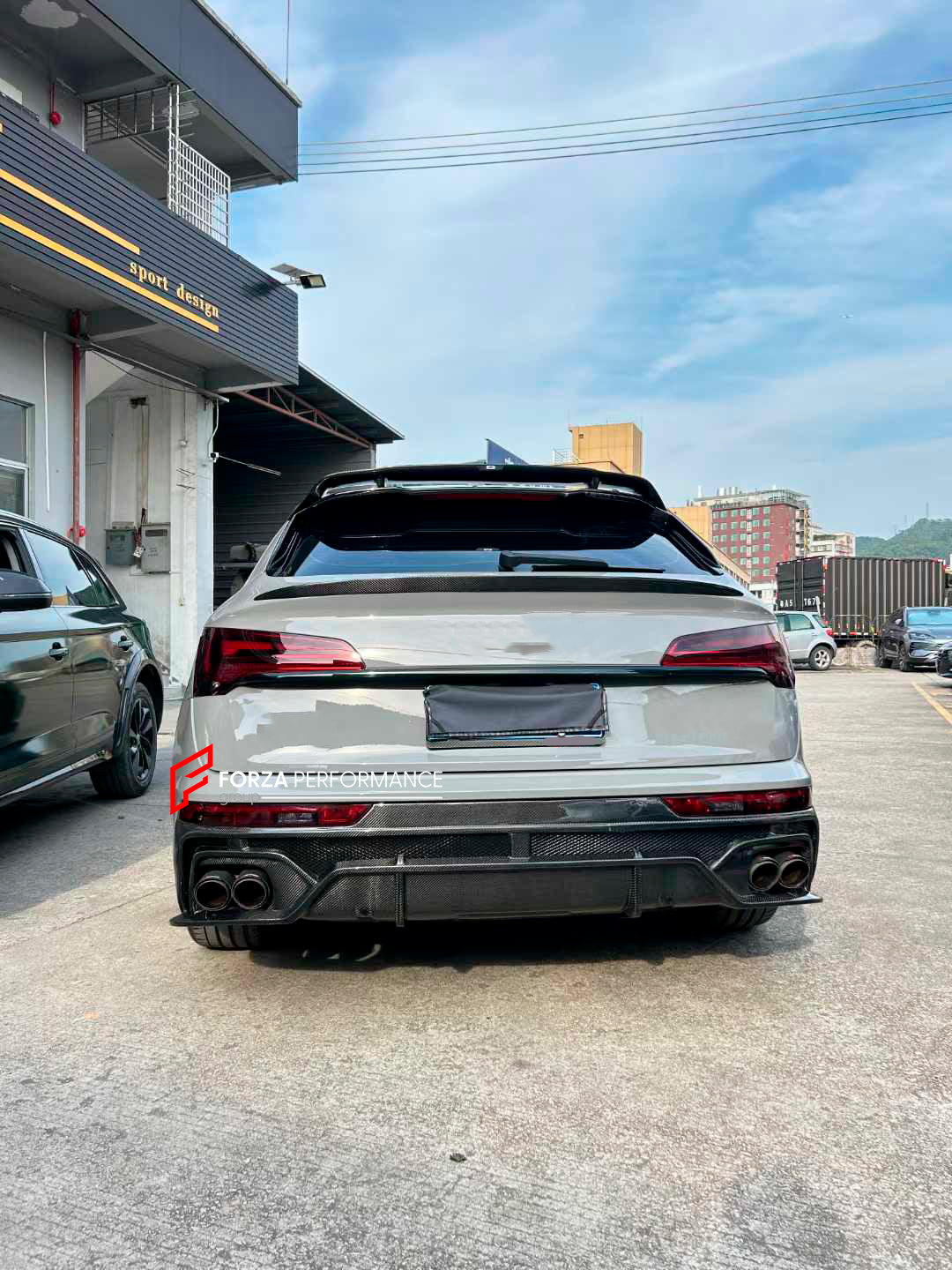 DRY CARBON BODY KIT for AUDI Q5 FY FACELIFT 2020+
Set includes: 
Front Lip
Front Grille
Hood
Wheel Arch Flares
Rear Diffuser
Exhaust Tips
Material: Dry Carbon
NOTE: Professional installation is required
Payment ►
Visa
Mastercard
PayPal with a credit card (add 4.4% at checkout)
Payoneer
Cryptocurrency
Shipment ►
By express DHL/UPS/TNT/FedEx
To the local international airport
Special line by air
Special line by the sea
To Europe and the UK by train
Please let us know which shipping option you prefe
