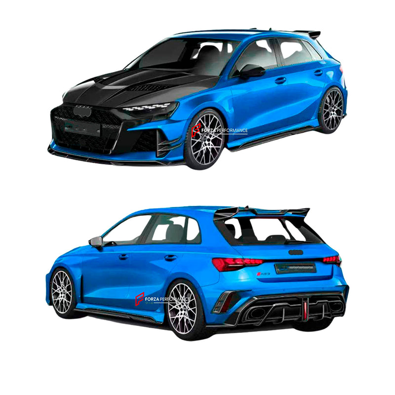 DRY CARBON BODY KIT for AUDI RS3 8Y FACELIFT 2024+
