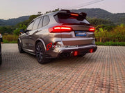DRY CARBON BODY KIT for BMW X5M F95 2020 - 2023  Set includes:  Front Lip Front Canards Side Skirts Roof Spoiler Rear Spoiler Rear Diffuser