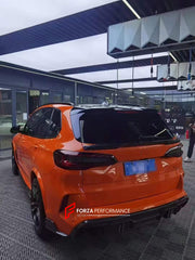 DRY CARBON BODY KIT for BMW X5M F95 2020 - 2023  Set includes:  Front Lip Front Canards Side Skirts Roof Spoiler Rear Spoiler Rear Diffuser